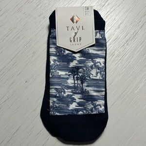 Navy Tropic Toile non slip grip compression arch! Lightly cushioned sole 💙💙💙